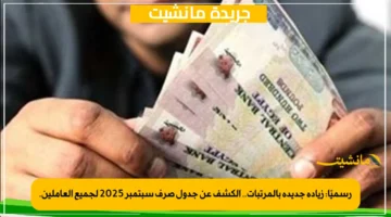 رسميًا زيادة جديدة بالمرتبات.. الكشف عن جدول صرف سبتمبر 2025 لجميع العاملين. 2